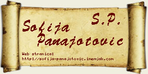 Sofija Panajotović vizit kartica